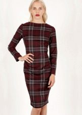 Sarado damit sa maroon grey tartan (tartan)