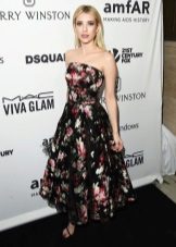 Black dress with a print in the style of style