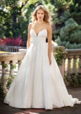Long high waisted wedding dress