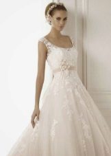 Long high waisted wedding dress