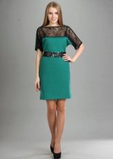 Belorussian knitted dress with lace