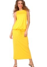 Yellow knit dress