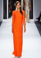 Orange spring dress