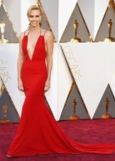 Dress with a deep neckline