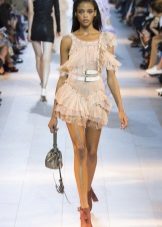 Summer sexy dress with ruffles