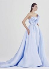 Blue fluffy summer dress
