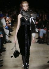 Autumn dress black tuwid