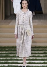 Autumn dress warm tweed