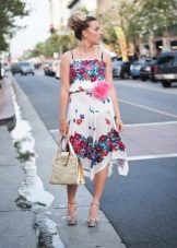 Bandeau dress na may straps