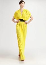 Jersey dress yellow