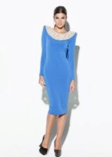 Blue jersey dress