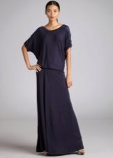 Long blue dress with low waist