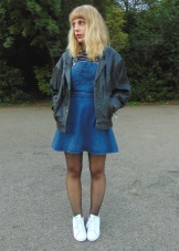 Gym shoes sa denim dress sundress