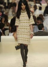 Guhit na Tweed Dress