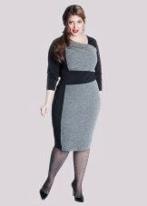 Woolen dress para sa buong dalawang tono
