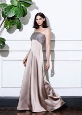 Damit mula sa crepe de chine beige