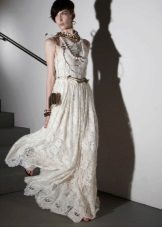 Magdamit sa estilo ng boho wedding lace