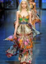 Boho sundress mula sa scarf
