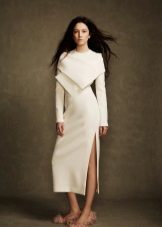 Winter dress na may slit