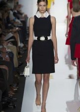 White belt sa black dress