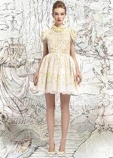 White dress in the style of baby dollars short for a girl