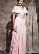 dumadaloy na pink satin dress
