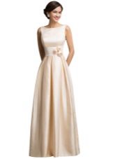 eleganteng satin floor dress