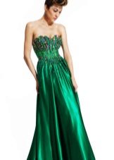 damit ng satin na may bodice, adorned with stones