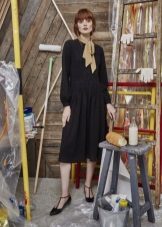 Scarf to midi knit dress