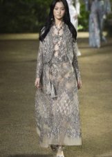 Jacket sa grey evening dress