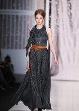 mustard belt sa grey dress