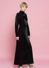 Black velour dress