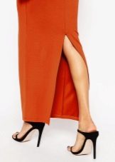 Skirt na may isang slit sa likod