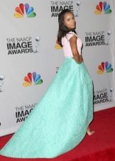 Delicate long skirt with train
