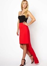 Scarlet skirt with train