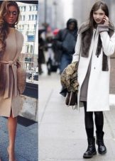 With a coat