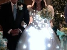 backlit wedding dress - totoong larawan