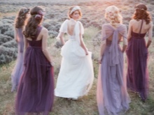 Bridesmaids dresses sa kulay ng lilac - lavender kasal