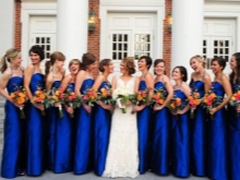 Blue dresses for bridesmaids