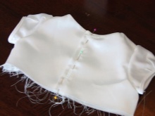 Bodice with sleeves
