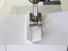 Prepare gum belt for half skirt