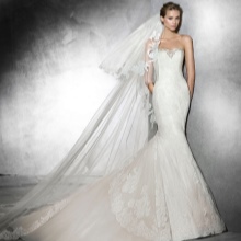 Mermaid Wedding Dress na may Train