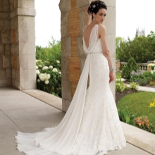 Griyego Wedding Dress na may Watteau Train