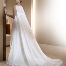 Griyego Wedding Dress na may Watteau Train