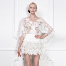 Lacy short dress evening light