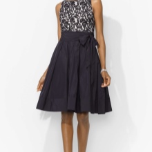 Short evening dress with a trapeze skirt size 50