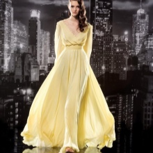 Long Sleeve A-Line Gown
