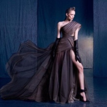 Black chiffon dress
