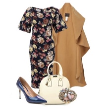 Magdamit ng floral print at accessories para sa mga kababaihan na may pigura ng isang Pear