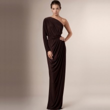 Jersey dress brown